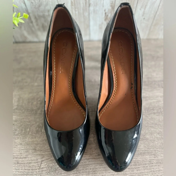 Coach Patent Leather Heels - Picture 1 of 6